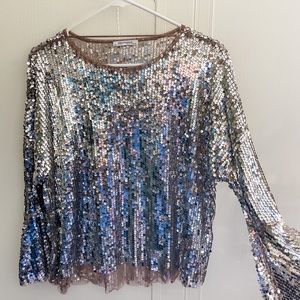 Zara sequin top